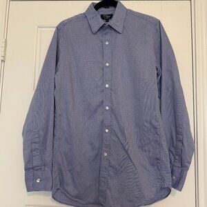 Thompson Shirtings by J Crew Blue Button Up Shirt Size S 14-14.5